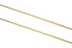 uxcell 2Pcs H62 Brass Round Tube, 4mm OD 0.5mm Wall Thickness 200mm Length Seamless Precision Straight Pipe Tubing for DIY Pr