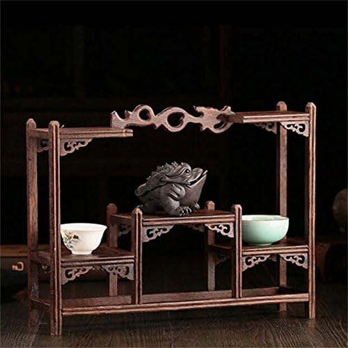 Plant Chinese Flower Stand Creative Retro Pot Holder Shelf Display Stand Chicken Wing Wooden Multi Treasure Court Tea Rack Accessories