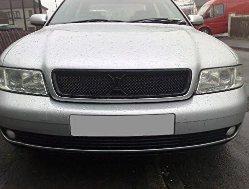 1995 1996 1997 1998 1999 2000 AUDI A4 S4 B5 Typ 8D Rare RS4 Style Metal Mesh Sport Grill Front Grille ABS Plastic Car Molding Cover Bumper Guard Trim Trims Surround