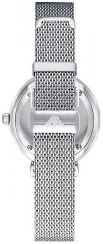 Orologio da donna, movimento al quarzo a due lancette da 32 mm con cinturino in acciaio, 32 mm, Tono argento e blu perla