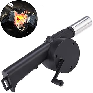 BBQ Fan Grillgebläse Manuell GebläSen Cranked Manueller Ventilator Fan Luftgebläse Für Grill Feuer-Balg Anzündhilfe Outdoor Camping Hand Air Blower