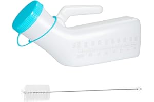 Urinal for Men Glow in The Dark Lid Portable Urinal with Screw Lid Urine Bottle for Men Urinoir Pour Homme 1000ml Pee Bottle 