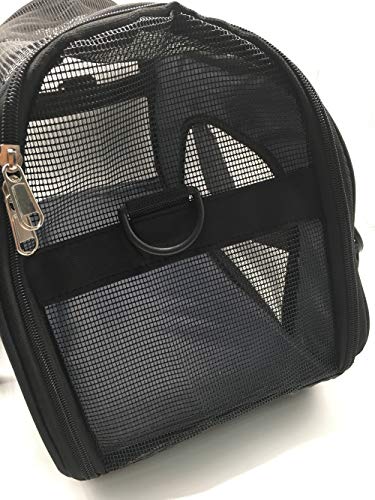 TIYOLAT Pet Carrier Bag, Airline Approved Duffle Bags, Pet Travel Portable Bag Home for Little Dogs, Cats and Puppies, Small Animals 40 x 20x 30cm (Black)