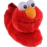 Sesame Street Elmo Little Kids Sock Top Slippers (L (9-10), Smile Red)