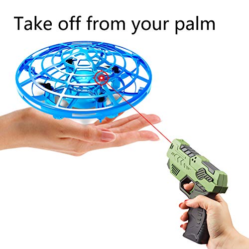 IOKUKI Hand Operated Mini Drones for Kids and Adults with Toy Gun