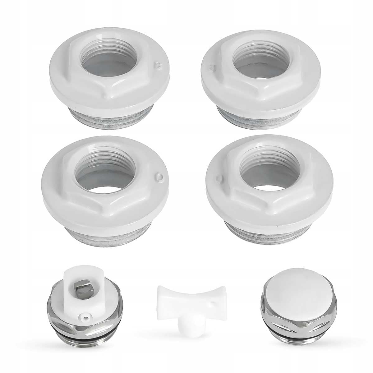 Universal Steel Radiator REDUCING Bushes Thread Set