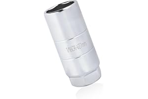 Yumfugu 1 PC Car Oil Pressure Sensor Socket, 3/8" Actuator 1-1/8" Hex Wrench Fits 1-1/16" Switch, Quick Disassembly and Installation Oil Pressure Socket Tool, Unicersal for Car Accessories (Silver)