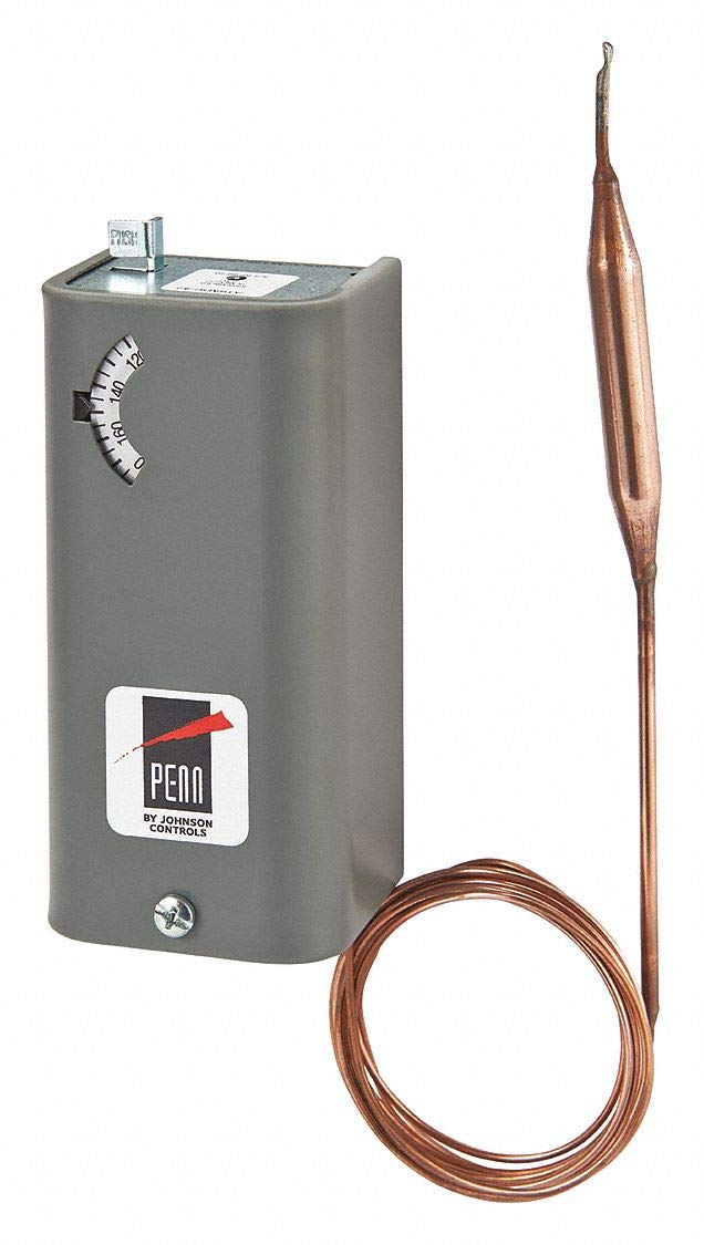 Johnson Controls A19AAF12C Line Volt Mechanical Thermostat, 24 to 277