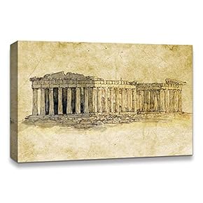 Canvas Wall Art Freehand Sketching of Scenery Pictures Home Wall Decorations for Bedroom Living Room Paintings Canvas Prints Framed - 12x18 inches