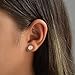 Rainbow Moonstone Stud Earrings 925 Sterling Silver Post studs Small 6mm Natural For Women Jewelry