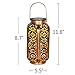 Petrala Solar Lantern Lights Outdoor Vintage Metal Hanging Lanterns 7 lumens Copper Brown with Handle for Garden Patio Table Valentine Gifts