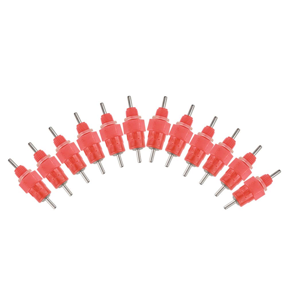 50Pcs Automatic Water Nipple Drinker Chicken Duck Hen Drinking Dispenser Waterer Feeder Poultry Screw In Style Poultry Livestock Feeding Watering Equipment