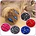 Brostown 100Pcs Cat Nail Caps Claws Soft Paws of 5 Colors with Adhesive Glues Applicators Instructions (M)