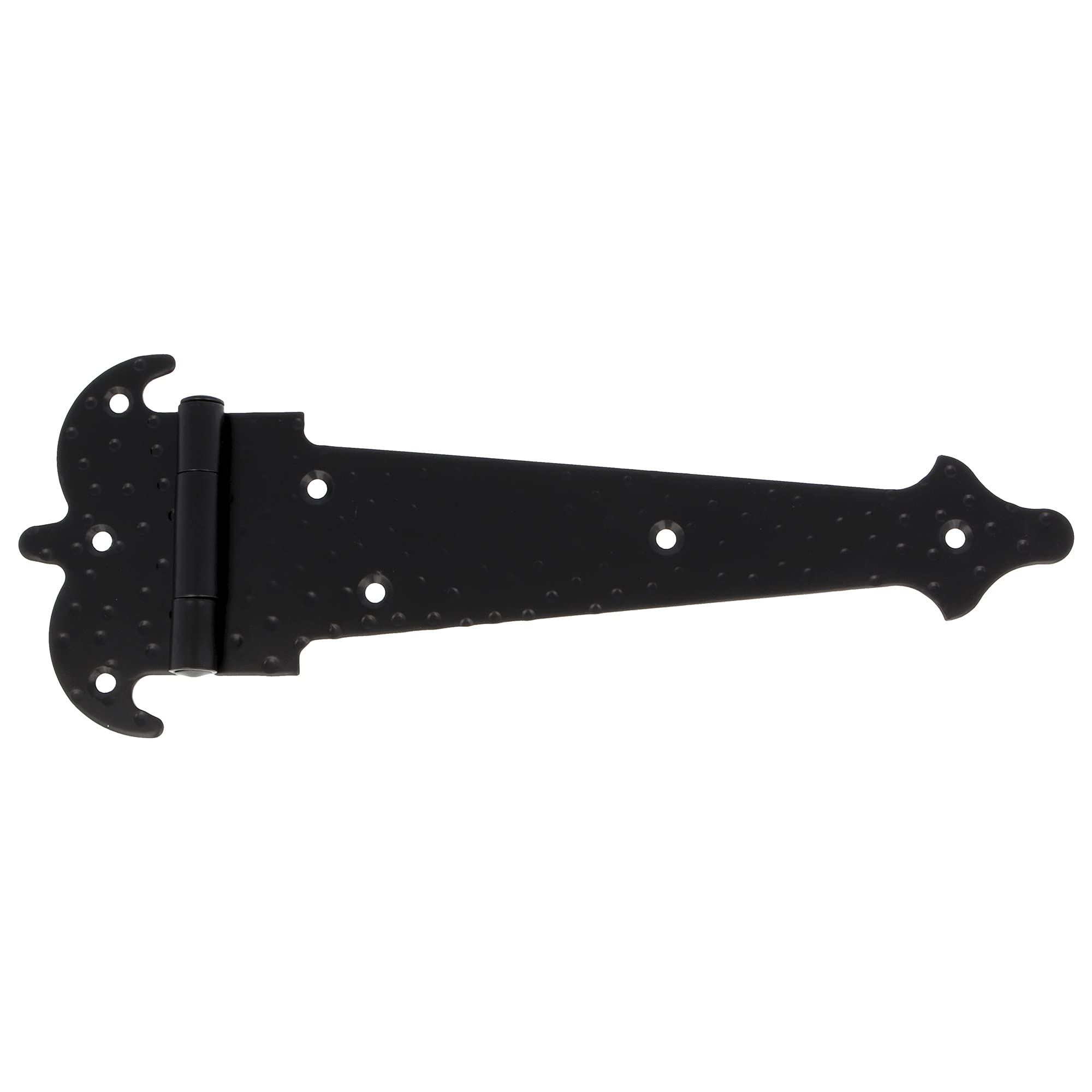 Amig - Black Reinforced Double Wing Hinge Mod. 554 Steel Forged for Smooth Entrance Doors, Exterior and Interior and Cabinets - 400 x 131 x 2 mm