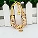 Long Way ® Gold Plated Snake Chain Beads Charm Bracelet for Women