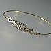 Art Deco Filigree Wedding Bangle Bracelet - G Size Medium