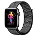 INTENY Sport Band Compatible with Apple Watch 40mm, Soft Lightweight Breathable Nylon Sport Loop, Strap Replacement for iWatch Series 4 (Black Nike, 40mm)