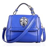 Dasion European Aand American Fashion Belt Drill Portable Handbag Shoulder Bag(Blue)
