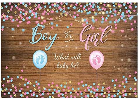 Gender Reveal Backdrop Banner He Or She What Will Baby Be Pregnancy Reveal Fabric Floral Wooden