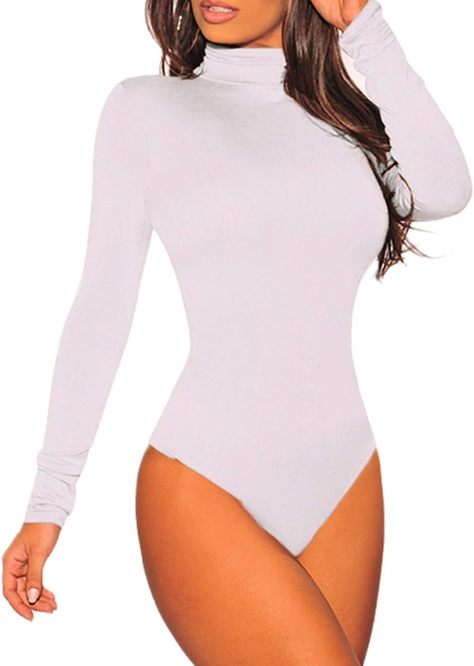 Foryingni Women's Long Sleeve Bodysuit Clubwear Tops