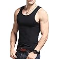 Men's Undershirts (Pack of 6) - Soft Cotton Blend, Tag Less A-Shirt Crew Neck - Comfortable Fit