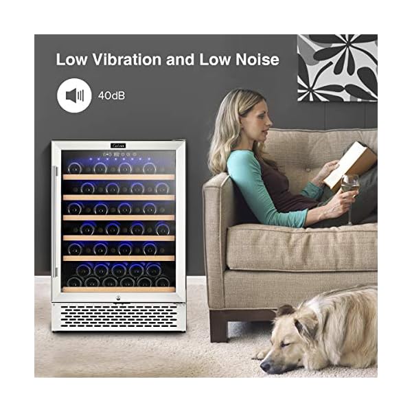 Colzer-Premium-24-Inch-Wine-Cooler-51-Bottle-Wine-Fridge-with-2-Locks-Humidity-Control-Intelligent-Digital-Upgrade-Compressor-Built-in-or-Freestanding-Wine-Cellars-for-Home-Office-Bar