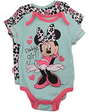 Minnie Mouse DADDY'S GIRL! Baby 2 Pack Bodysuit Set 0-9 Months