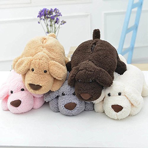 Tissue Box Cover Super Soft Plush Teddy Dog Tissue Box Holder Facial Tissue Box Holder for Bathroom Vanity/Countertop/Bedroom Dresser/Night Stand/Desk/Table (Gray) - Thumbnail 2