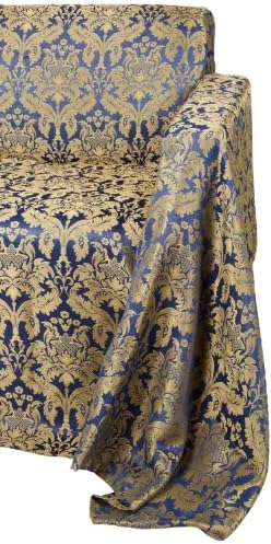 Editex Home Textiles Loretta Furniture Throw Slip Cover for Loveseat, 70 by 120-Inch, Navy