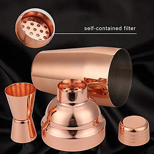 Beada 11 StüCke 750Ml Cocktail Shaker Y Shiny Edelstahl Britischen Cocktail Shaker Set Rose Gold Farbe – Bild 7