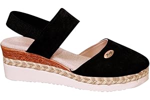 Women's Closed Toe Platform Wedge Sandals, 2025 Trendy Espadrilles Wedges for Women Casual Dressy Heel Sandal, Comfortable An