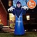 Joiedomi 8 FT Halloween Inflatable Giant Spooky Warlock with Build-in LEDs Blow Up Inflatables for Halloween Party Indoor, Outdoor, Yard, Garden, Lawn Decorations