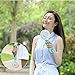 Witmoving Hand Held Fan Portable Fan, Battery Operated Fan & Mini Fan with LED Light, 18650 Rechargeable Battery, Silicone, 3 Speeds Operation for Women, Outdoor Camping Travel(Blue)
