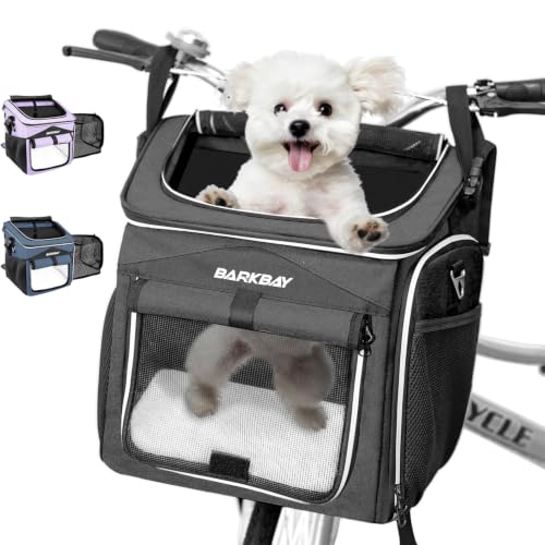 BARKBAY Soft-Sided Dog Bike Basket