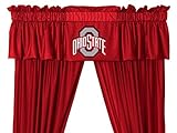 Ohio State University Buckeyes Window Treatments Valance and Drapes (84 Inch Set)