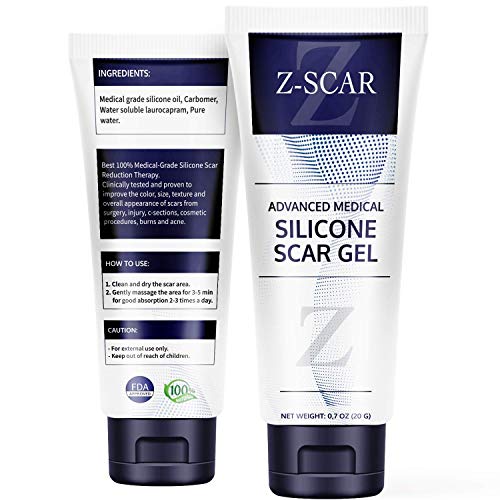 Advanced Medical-Grade Silicone Scar Gel, Clinically Proven, Silicone for Old and New Scars from Surgery, Burn, Cut, Keloid for Adults and Kids (Best Scar Gel For Face)