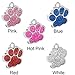 Reopet Customized Dog ID Tags / Personalized Engraved Glitter Pet Tag for Small Medium Large Dog and Cat / Red / Pink / Blue / Hot Pink / White