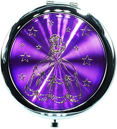 Ladies Premium Cosmetic Compact Mirror Princess Design (Purple)