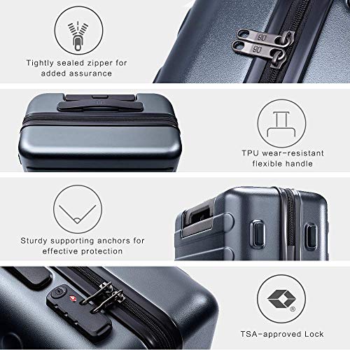 Expandable Spinner CarryOn Luggage, 20" Lightweight Hardshell