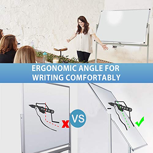 4 Magnetic+Rolling+Whiteboard+Aluminum+Standing