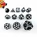 Complete Polyhedral Dice Set of 12pcs D3-D60 60 Sides and 50 Sides RPG Dice Set Opaque Black D3 D4 D6 D8 D10 D% D12 D20 D24 D30 D50 D60