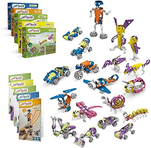 JoyBuild 166-Piece STEM Building Kit - Creative Construction Toys For Kids 8-12 Years Old