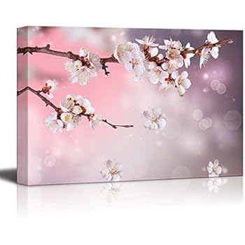 Canvas Prints Wall Art - Artistic Photograph of Sakura/Cherry Blossom in Spring | Modern Wall Decor/Home Decor Stretched Gallery Canvas Wrap Giclee Print & Ready to Hang - 16