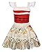 AmzBarley Princess Dress for Girls Halloween Costumes Cosplay Outfit Kids Christmas Flutter Sleeve Adventure Role Play Clothes Age 4-5 Years Size 6