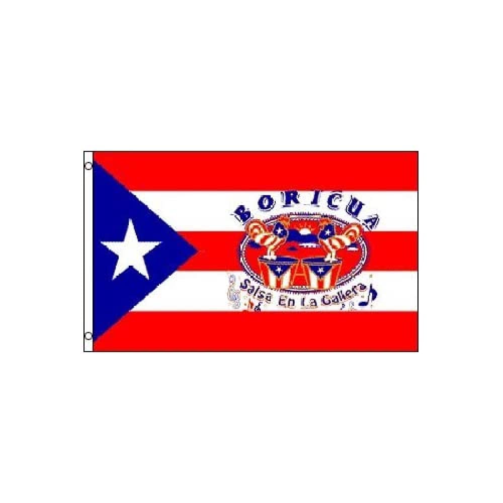 AZ FLAG - Puerto Rico Boricua Flag - 3x5 Ft - 100D Polyester Puerto Rican - Porto Rico Banner with Two Metal Grommets - Fade Resistant - Vivid Colors - 3' x 5' Feet - 150x90 Cm