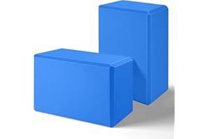 BIGUPHATE 2024 Yoga Blocks 2 Pack, EVA Foam Yoga Block Supportive Latex-Free, Non-Slip Exercise Blocks, Yoga Accessories for Pilates, Meditation, Balance, Stretching and Deep Poses