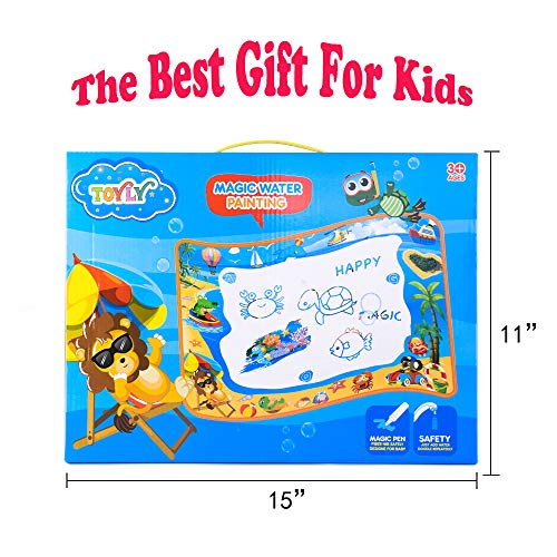 image for Toyly Water Doodle Drawing Mat with Carry Bag and Aqua Magic Coloring 