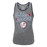 MLB New York Yankees Girl's Diamond Tank Top (Heather Grey), Youth