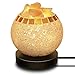 Himalayan Salt Lamp, Natural Crystal Salt Lamp Salt Chunks in Glass Bowl with Wood Base, Bulb and Dimmer Control for Christmas Gift and Home Decorations. [energy class a+++]