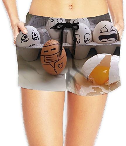 Eggshell Expression DIY Men's Sports Summer Hawaii Short Beach Pants Swim Trunks Drawstring Board Shorts Swimwear with Pockets